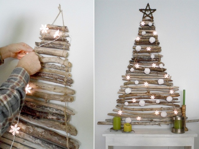 Pohon Natal Dari Ranting Bambu : Untuk dekorasinya, cukup kamu tambahkan lampu led meteran ...