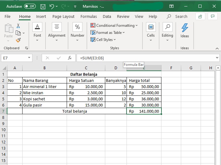 Rumus Rumus Excel Dan Cara Menggunakannya Gini Caranya